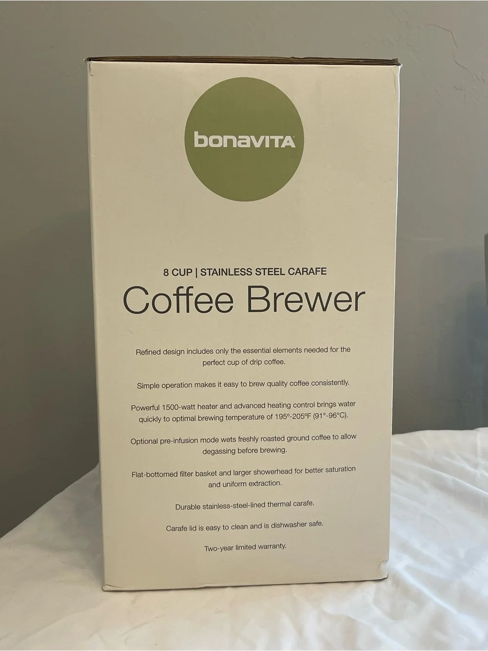 Avita Stainless Steel Coffee Brewer with Black Accents